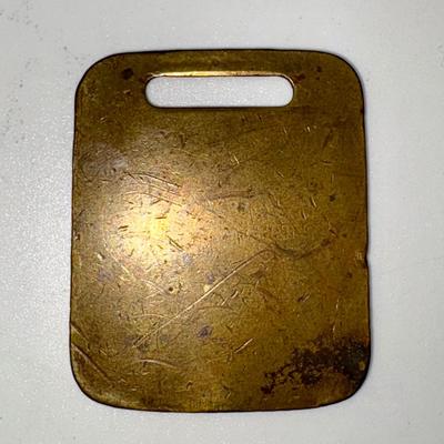Railroad - New York Central & Hudson River NYC& HR Railroad Brass Luggage Tag