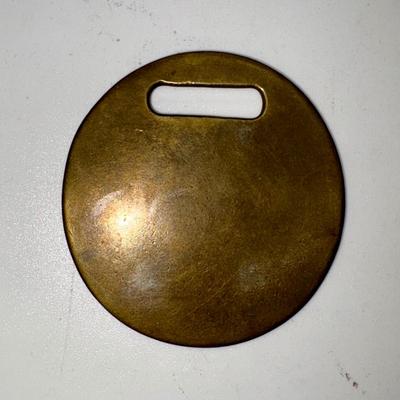 Railroad - Brass Luggage Tag, Detroit & Phelps via Grand Trunk & NY Central RR