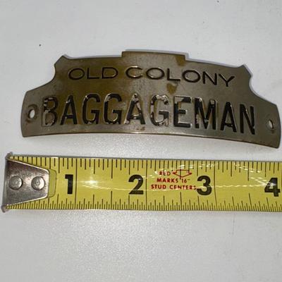 Railroad - Ca 1870 Old Colony Railroad Baggageman Hat Badge