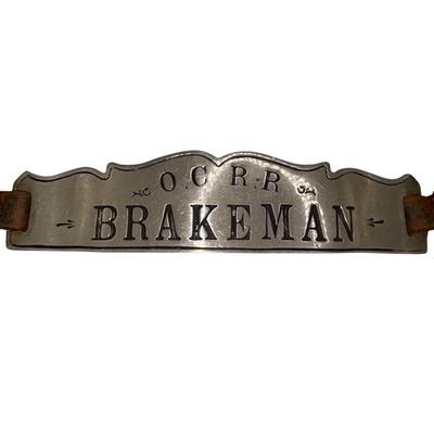 Railroad - Ca 1860’s Civil War Era Old Colony Railroad Brakeman Hat Badge