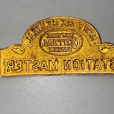 Railroad - New York Central Railroad Station Master Hat Badge