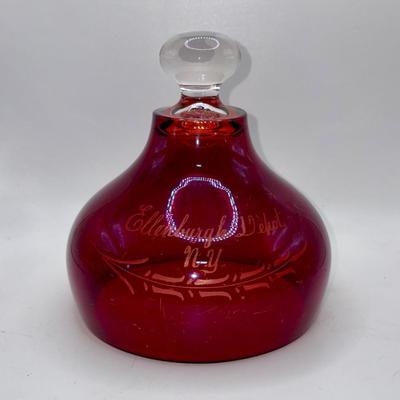 Railroad - Ca 1900 Glass Candy Jar Lid - Ellenburgh Depot, NY