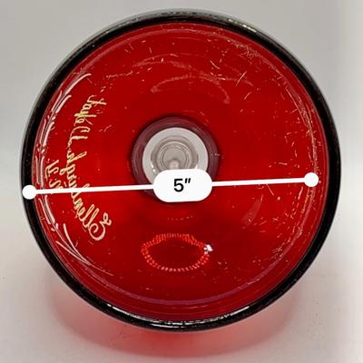 Railroad - Ca 1900 Glass Candy Jar Lid - Ellenburgh Depot, NY