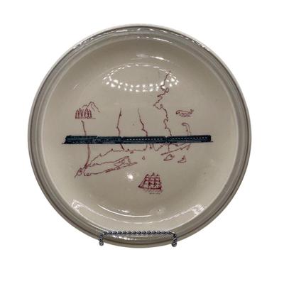Railroad - New York, New Haven & Hartford Merchants 8” Dinner Plate, Buffalo China