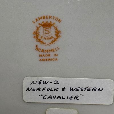 Railroad - Norfolk & Western Railway Cavalier 9.5” Dinner Plate, Lamberton China