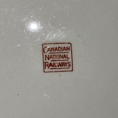 Railroad - Canadian National Railways Set of Children’s Dinnerware - Plate, Bowl, Baby’s Plate, Chips in Bowl