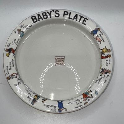 Railroad - Canadian National Railways Set of Children’s Dinnerware - Plate, Bowl, Baby’s Plate, Chips in Bowl