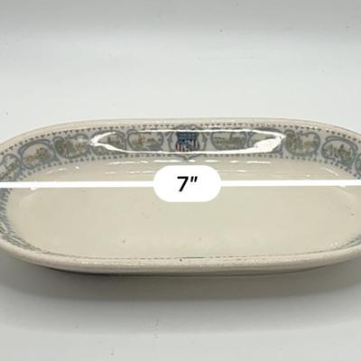 Railroad - Union Pacific Railroad UPRR “Historical” Butter Dish by Shenango China, Small Chip