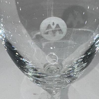 Railroad - Monon Railroad Hoosier Line Footed Wine Glass