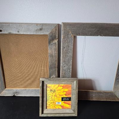 Three "Farm" frames - Rustic ranch wood picture frames
