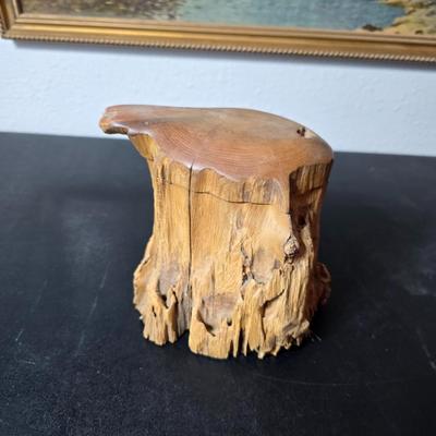 vintage lithograph print by the artist Frederick D. Ogden (1892-1948). - Wooden candle holder & Colorado Juniper hand carved jewelry...