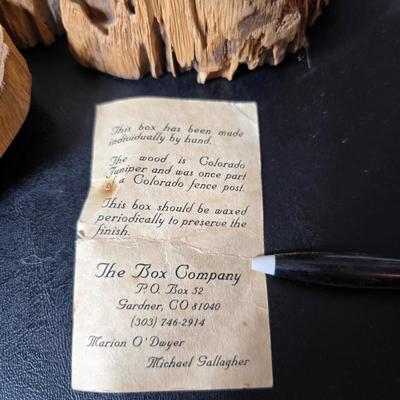 vintage lithograph print by the artist Frederick D. Ogden (1892-1948). - Wooden candle holder & Colorado Juniper hand carved jewelry...