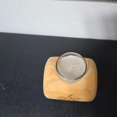 vintage lithograph print by the artist Frederick D. Ogden (1892-1948). - Wooden candle holder & Colorado Juniper hand carved jewelry...