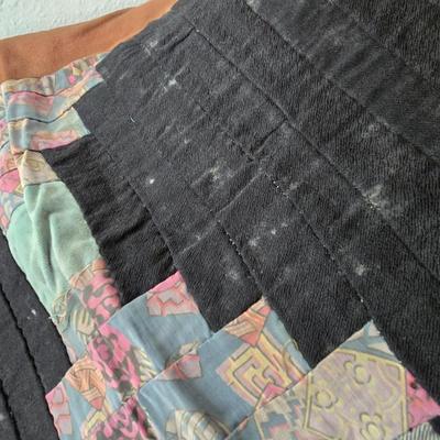 Handmade vintage Crazy Quilt - Early era - Beautiful & fun design