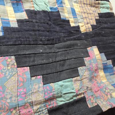 Handmade vintage Crazy Quilt - Early era - Beautiful & fun design