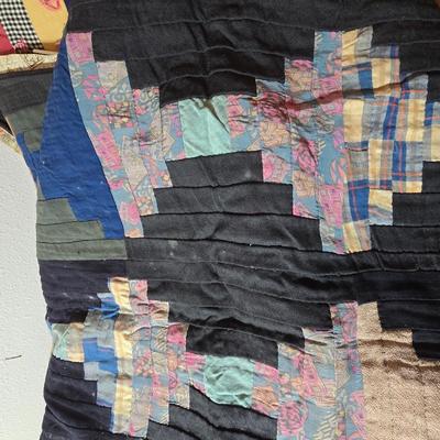 Handmade vintage Crazy Quilt - Early era - Beautiful & fun design