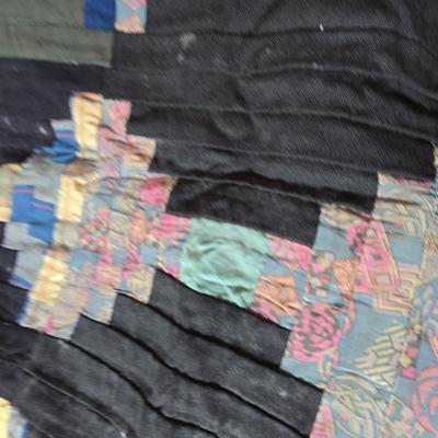 Handmade vintage Crazy Quilt - Early era - Beautiful & fun design