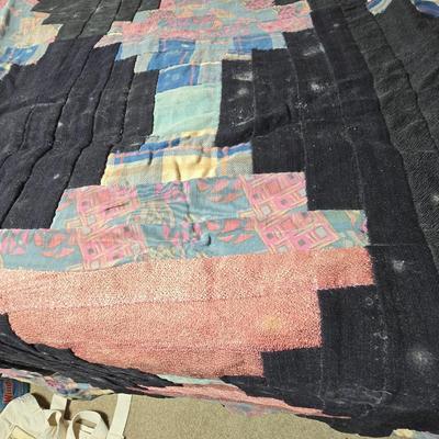 Handmade vintage Crazy Quilt - Early era - Beautiful & fun design