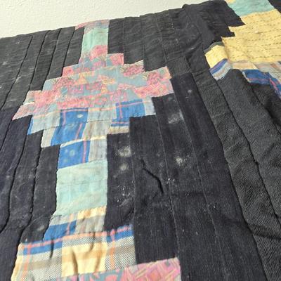 Handmade vintage Crazy Quilt - Early era - Beautiful & fun design