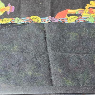 Antique Vintage Leather hand tooled Art Nouveau Deco purse - 1940s navy crocheted popcorn purse -belt - Handcrafted textiles and more