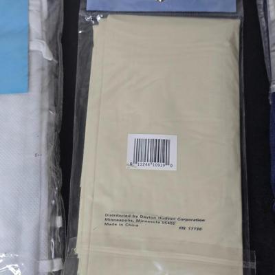 Brand new home must haves! Curtains -Sheer window panel - Shower Curtain liner - Over the door shoe bag