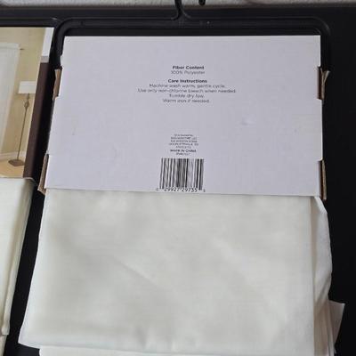 Brand new home must haves! Curtains -Sheer window panel - Shower Curtain liner - Over the door shoe bag