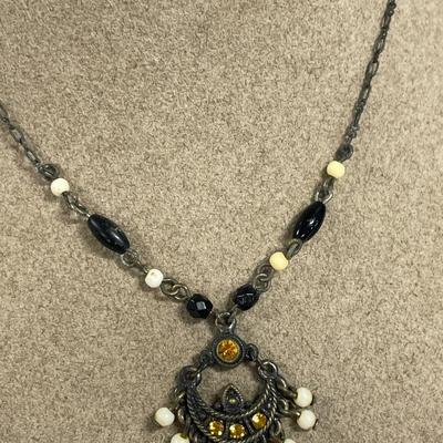 Black accent necklaces