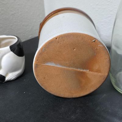 Country Kitchen farm decor - Canvas cow art - Kitchen towels - Barn measuring storage = Barn timer - and more