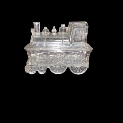 Railroad - Glass Locomotive Candy Jar