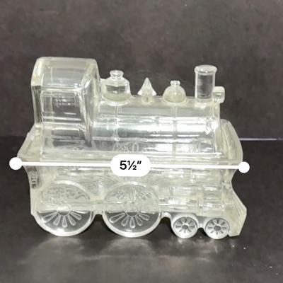 Railroad - Glass Locomotive Candy Jar