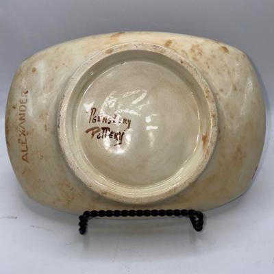 Railroad - Western & Atlantic RR 1855 “General” Locomotive Ashtray W/Chip by Pennsbury Pottery