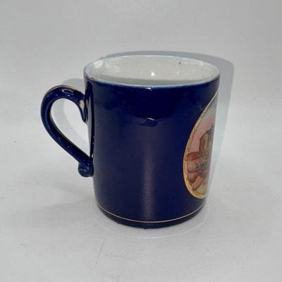 Railroad - Ca 1900 Hand-Painted Manitou & Pikes Peak RR Demitasse Cup W/Chips