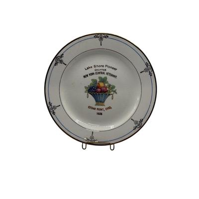 Railroad - 1926 Souvenir Plate, Lake Shore Chapter of NY Central RR Veterans- Cedar Point, OH