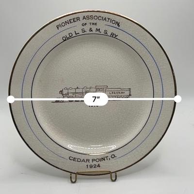 Railroad - 1914 Souvenir Plate, Pioneer Association of Old Lake Shore & Michigan Southern Railway