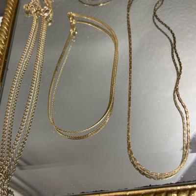 Gold and silver tone chains
