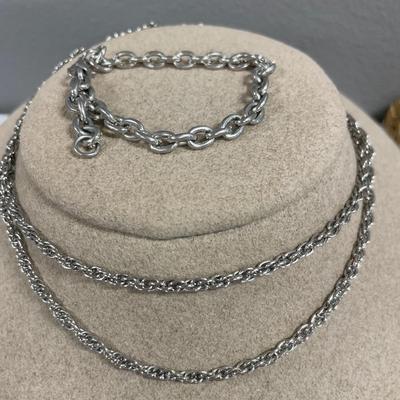 Gold and silver tone chains