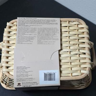 Brand new Corsica 7-piece condiment set - table cloth - and a bread warmer GREAT GIFT IDEAS!