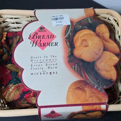 Brand new Corsica 7-piece condiment set - table cloth - and a bread warmer GREAT GIFT IDEAS!