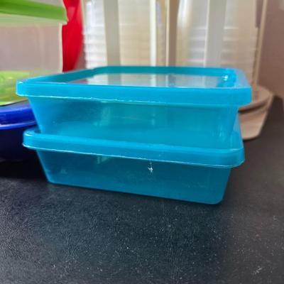 Plastic food storage containers - Two sets of storage with organizing caddies