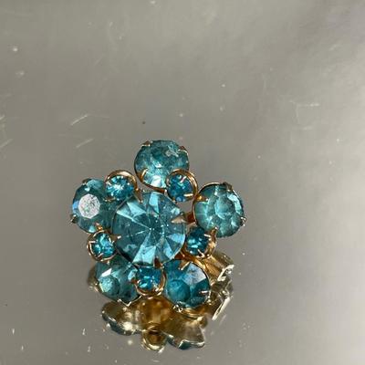 Sterling rings and small blue pin