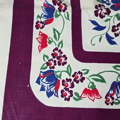 Vintage Otagiri Horizon Japan stoneware teapot with two mugs a Pottery craft vase and a vintage table cloth