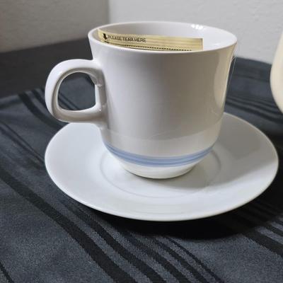 Tea time for two - Mugs - Metal tea kettle - heart candles - HMK Auntie EM Collection cake pan with matching Trivet and more!