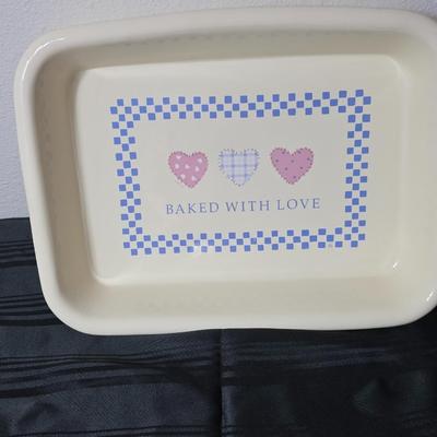 Tea time for two - Mugs - Metal tea kettle - heart candles - HMK Auntie EM Collection cake pan with matching Trivet and more!