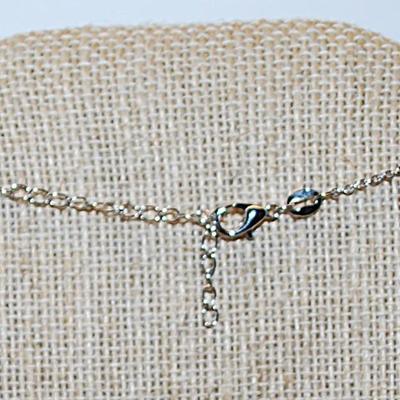 Small HEART Shape KEY PENDANT 1" x ½" on a Silver Tone Necklace Chain 16" L