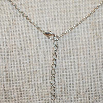 Two Tone Golden Bumblebee on a Silvery Honeycomb PENDANT (1¼" x ¾") on a Silver Tone Necklace Chain 16" L