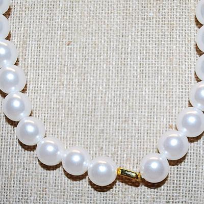 Showy Holiday Style NECKLACE - Marked "Annex Accents" with Green, Gold & Purple Accents and White Globes and Hallmark...