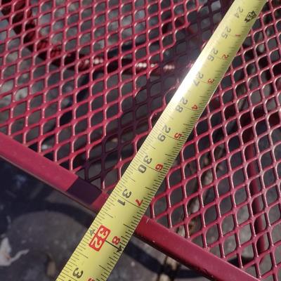 Vintage Wrought Metal Mesh Top Patio Table Choice A