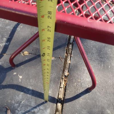 Vintage Wrought Metal Mesh Top Patio Table Choice A