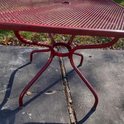 Vintage Wrought Metal Mesh Top Patio Table Choice A