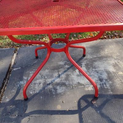 Vintage Wrought Metal Mesh Top Patio Table Choice B